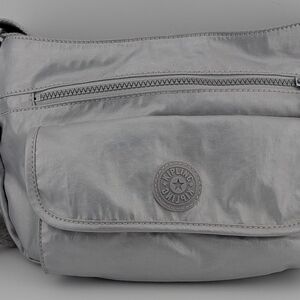 Kipling Metallic Gray Belt Bag
